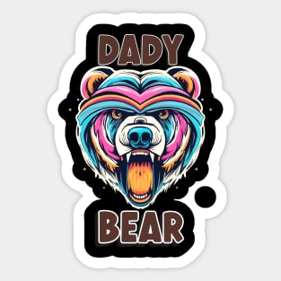 Dady Bear t shirt Sticker